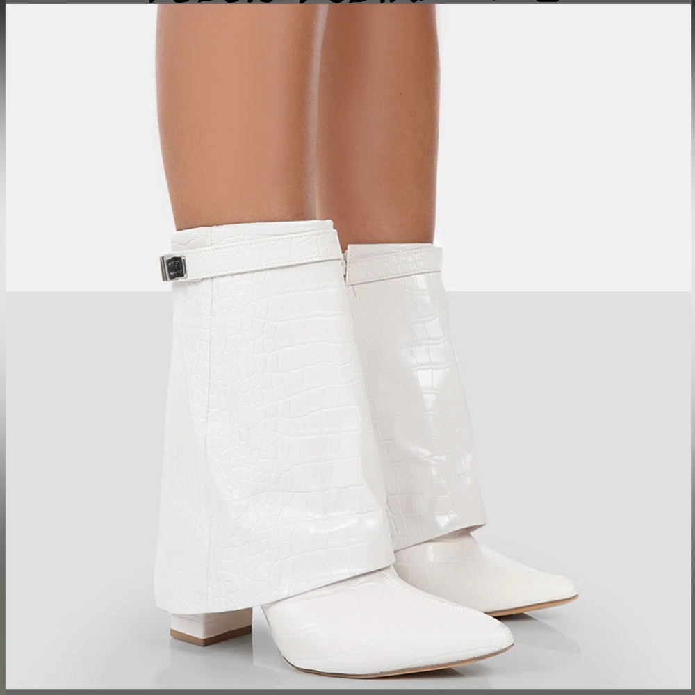 White Croc Boot
